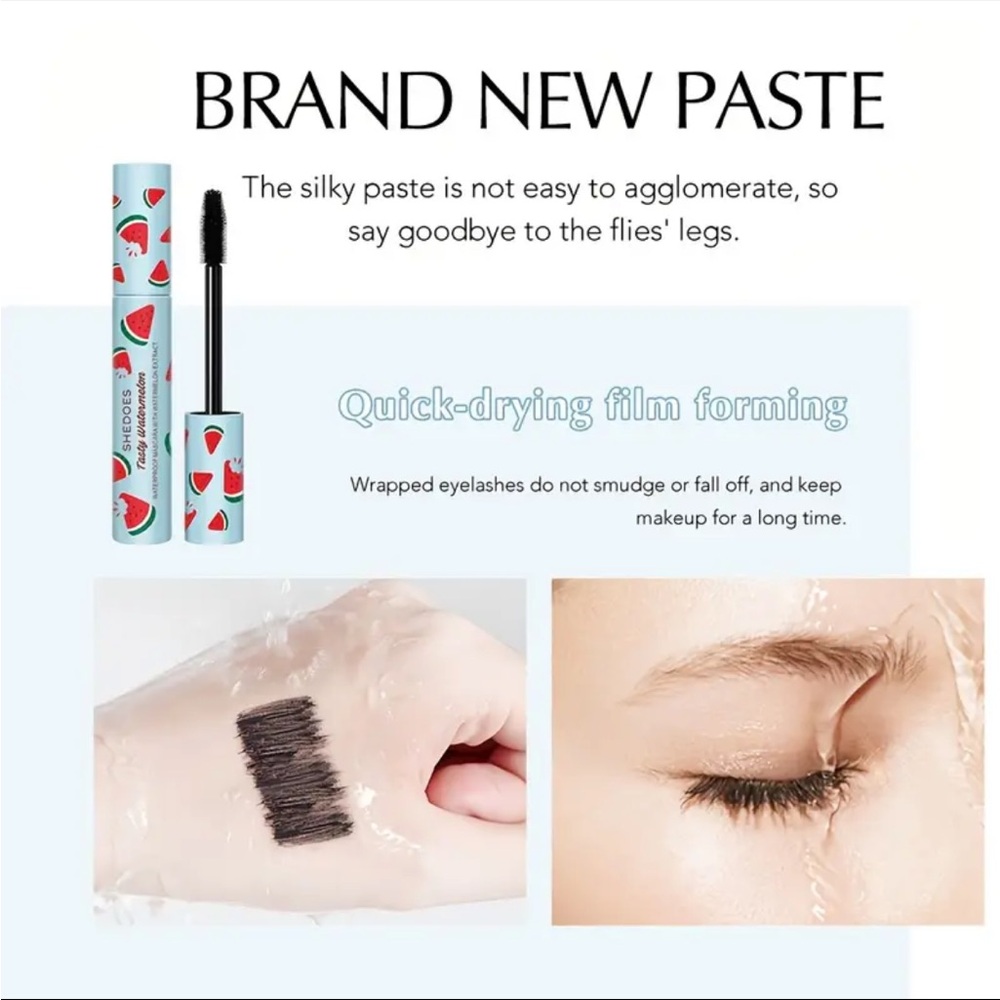 Waterproof Mascara in Light Blue Watermelon Print - Picture 3 of 8